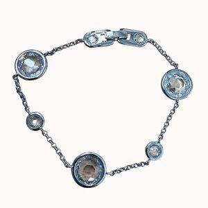 Nadri Bracelet Silver-Tone Crystal Circular Stone, Dainty, Casual, Bling, Lux